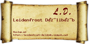 Leidenfrost Délibáb névjegykártya